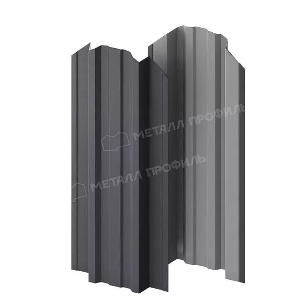 Штакетник металлический МЕТАЛЛ ПРОФИЛЬ TRAPEZE-O 16,5х118 (VALORI-20-Grey-0.5) купить в краснодаре