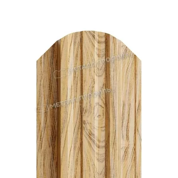 Штакетник металлический МЕТАЛЛ ПРОФИЛЬ TRAPEZE-O 16,5х118 (ECOSTEEL_T-01-Сосна-0.5) купить в краснодаре