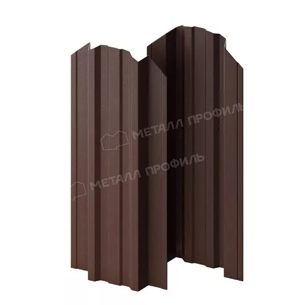 Штакетник металлический МЕТАЛЛ ПРОФИЛЬ TRAPEZE-O 16,5х118 (ПЭМАД-01-8017\8017-0.4) купить в краснодаре