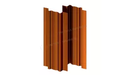 Штакетник металлический МЕТАЛЛ ПРОФИЛЬ TRAPEZE-T 16,5х118 (AGNETA-03-Copper\Copper-0.5). Артикул: 39752