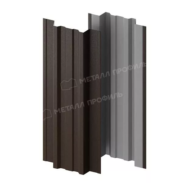 Штакетник металлический МЕТАЛЛ ПРОФИЛЬ TRAPEZE-T 16,5х118 (VALORI-20-DarkBrown-0.5) купить в краснодаре
