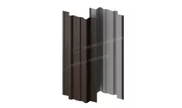 Штакетник металлический МЕТАЛЛ ПРОФИЛЬ TRAPEZE-T 16,5х118 (VALORI-20-DarkBrown-0.5). Цена: 1134 руб. Артикул: 39674