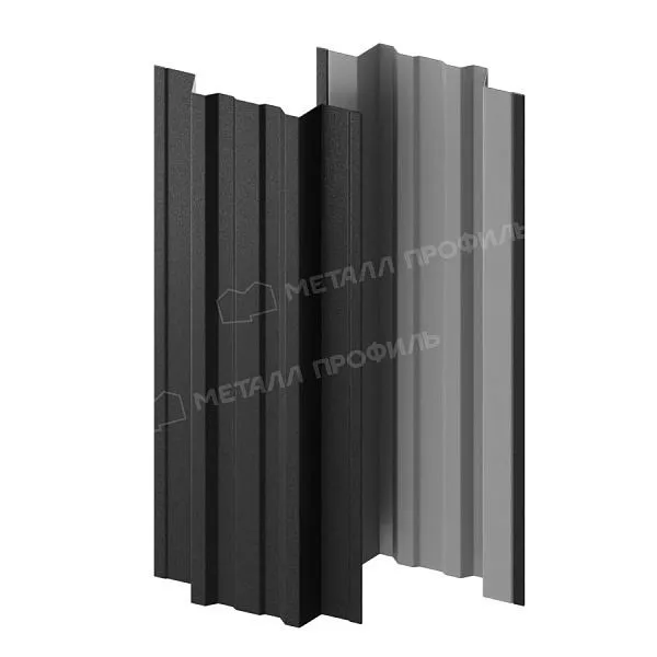 Штакетник металлический МЕТАЛЛ ПРОФИЛЬ TRAPEZE-T 16,5х118 (VALORI-20-DarkGrey-0.5) купить в краснодаре