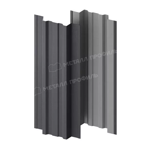 Штакетник металлический МЕТАЛЛ ПРОФИЛЬ TRAPEZE-T 16,5х118 (VALORI-20-Grey-0.5) купить в краснодаре