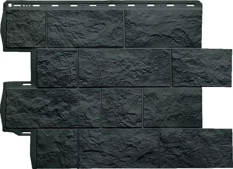 Фасадные панели Альта-Профиль. Туф ЭКО (0,796х0,591м) Графит купить в краснодаре