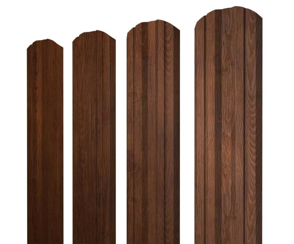 Штакетник Twin фигурный 0,4 Print Premium Golden Wood Fresh TwinColor купить в краснодаре