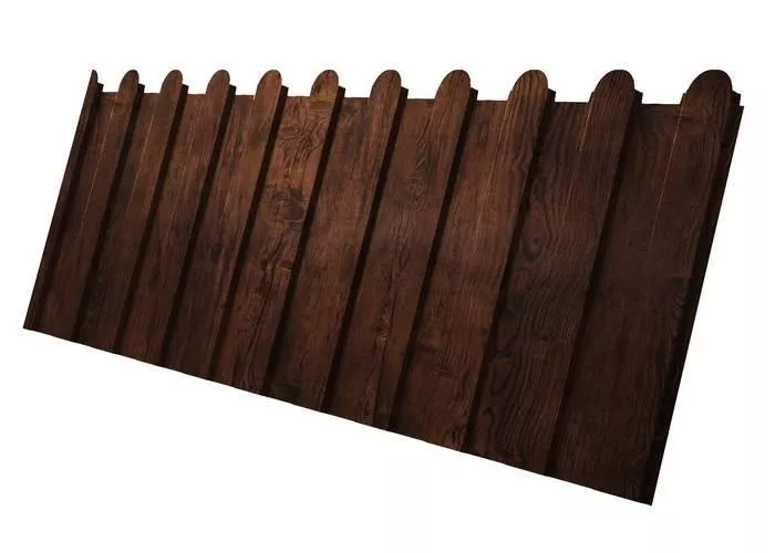 Профнастил C8 A для забора фигурный Grand Line Print Elite 0,45 мм Cherry Wood Бразильская вишня купить в краснодаре