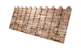Профнастил C8 A для забора фигурный Grand Line Print Elite 0,45 мм с пленкой Sand Stone Камень песчаник. Артикул: GL_fence_072