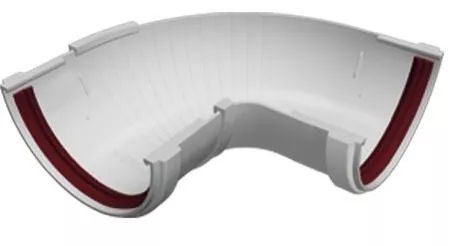 Угол желоба 90-150 составной ПВХ Grand Line Белый купить в краснодаре