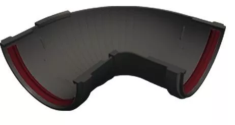 Угол желоба 90-150 составной ПВХ Grand Line Графит купить в краснодаре