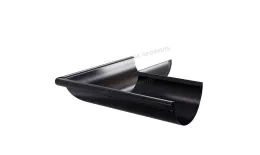 Угол желоба наружный МЕТАЛЛ ПРОФИЛЬ PURMAN BLACK EDITION D125 Ral 9005. Цена: 1158 руб. Артикул: 29960