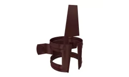 Держатель трубы на кирпич D90 Металл Профиль Модерн RAL 9010 Белый. Артикул: MP-VS53