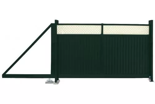 Ворота откатные Estet Plus 2,0х3,5 RAL 6005/1013 GL купить в краснодаре