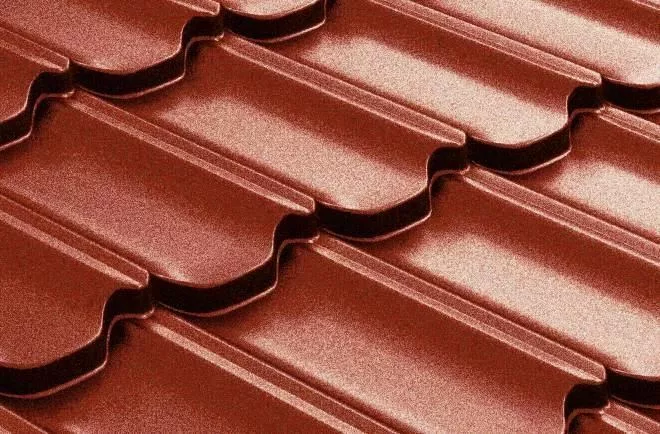 Металлочерепица Grand Line Квинта плюс (Kvinta Plus) 0,5 Satin Matt RAL 8004 терракота купить в краснодаре