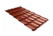 Металлочерепица Grand Line Квинта плюс (Kvinta Plus) 0,5 Satin Matt RAL 8004 терракота – Купить оптом и в розницу