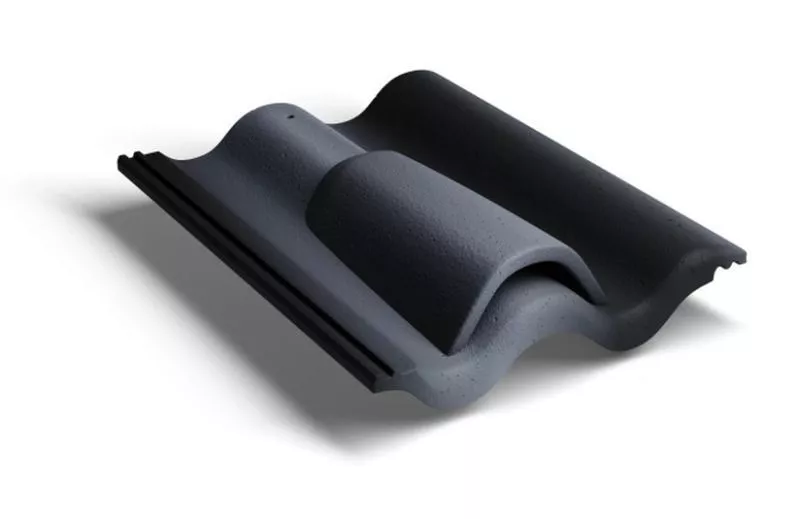 Вентиляционная черепица Kriastak. Цементно-песчаная. Antik. Графит купить в краснодаре