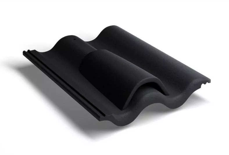 Вентиляционная черепица Kriastak. Цементно-песчаная. Classic Черный купить в краснодаре