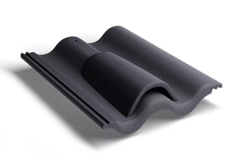 Вентиляционная черепица Kriastak. Цементно-песчаная. Classic Графит купить в краснодаре