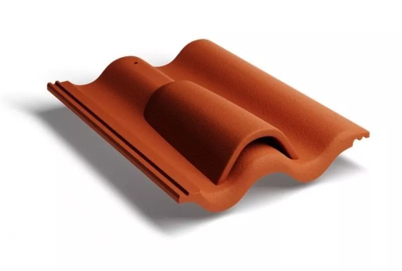 Вентиляционная черепица Kriastak. Цементно-песчаная. Classic Кирпично-красный купить в краснодаре