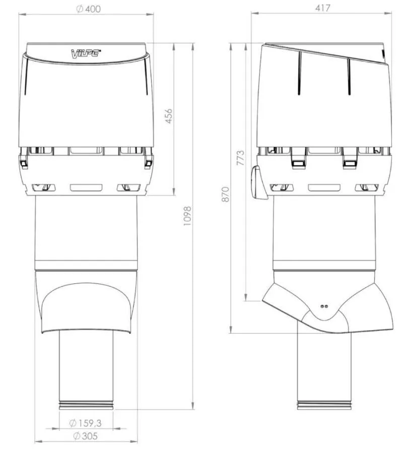 Вентиляционный выход FLOW XL-160/ИЗ/700 красный купить в краснодаре