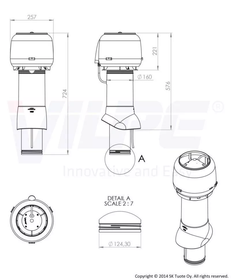 Вентилятор Е120 P 125/500 красный купить в краснодаре