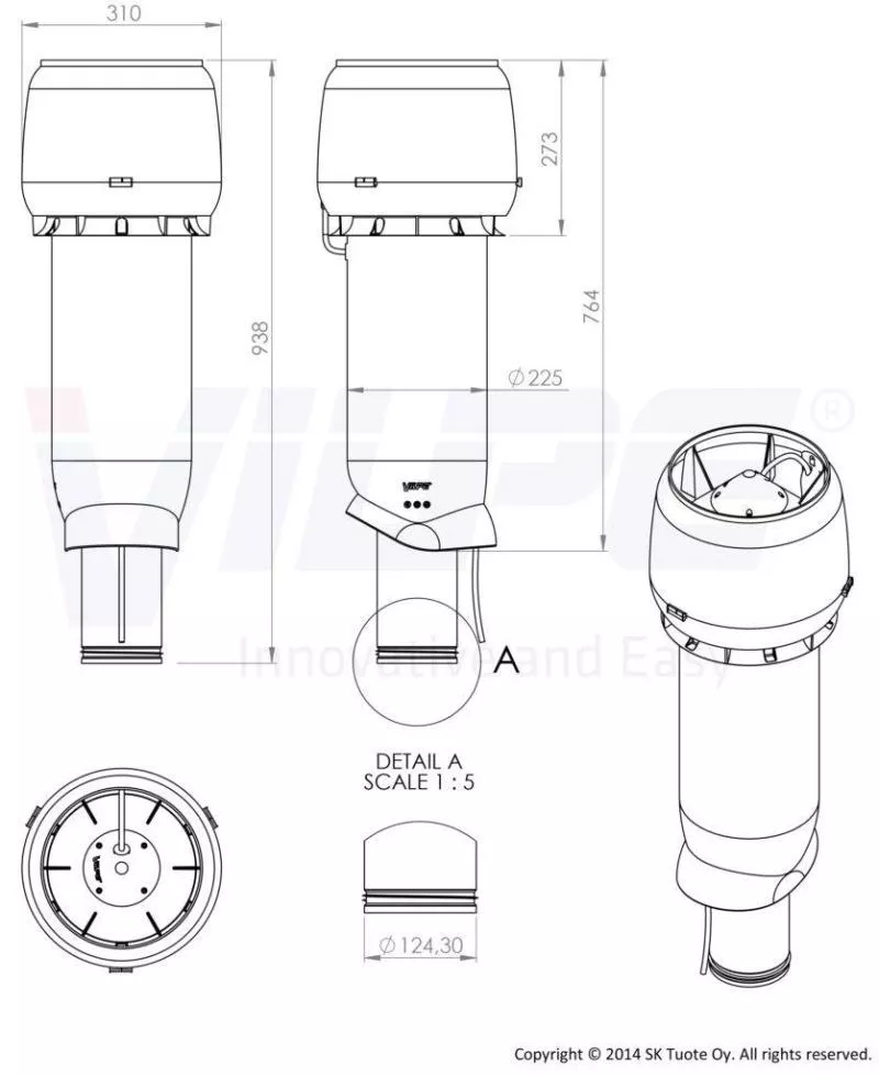 Вентилятор Е190 P 125/700 коричневый купить в краснодаре