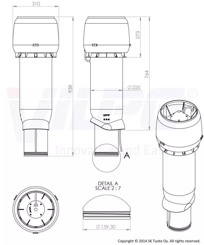 Вентилятор Е220 P 160/700 серый купить в краснодаре