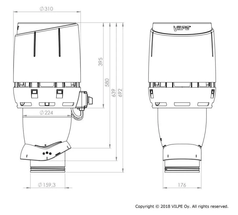 Вентилятор FLOW ECo160Р/500 серый купить в краснодаре