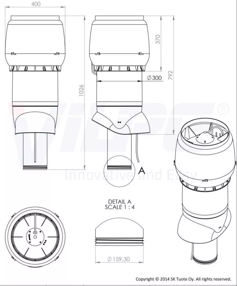 Вентилятор XL - E220P/160/700 красный купить в краснодаре