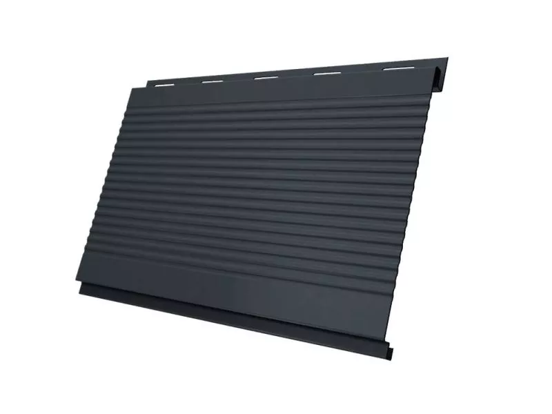 Вертикаль Grand Line Гофр 0,5 PurPro с пленкой RAL 7024 мокрый асфальт купить в краснодаре