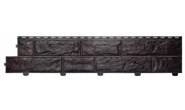 Формованный сайдинг Альта-Профиль ВУЛКАНИЧЕСКИЙ КАМЕНЬ. Обсидиан. Артикул: 21419