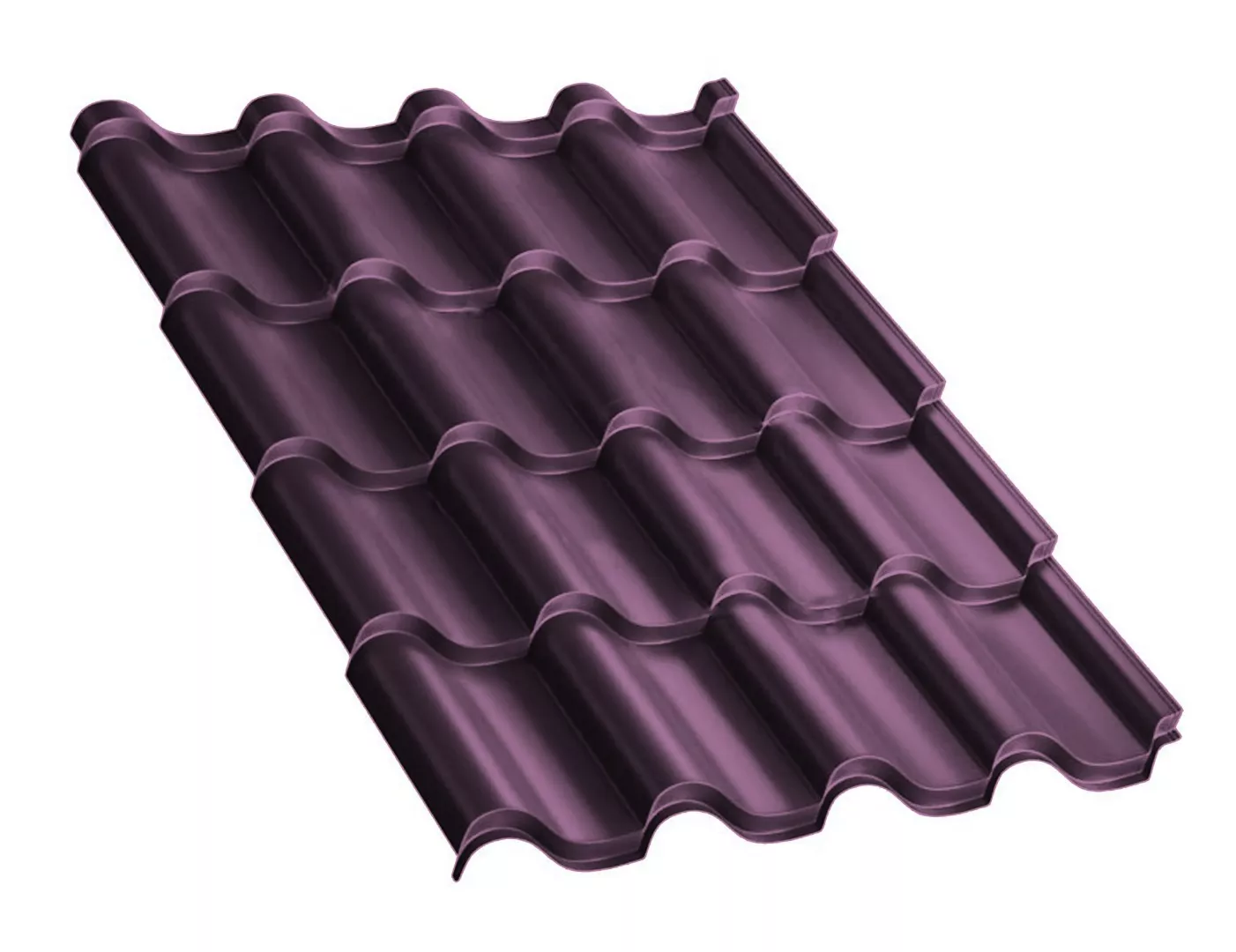 Металлочерепица Монтерроса-S VALORI 0.5 мм Violet Тёмно-фиолетовый купить в краснодаре
