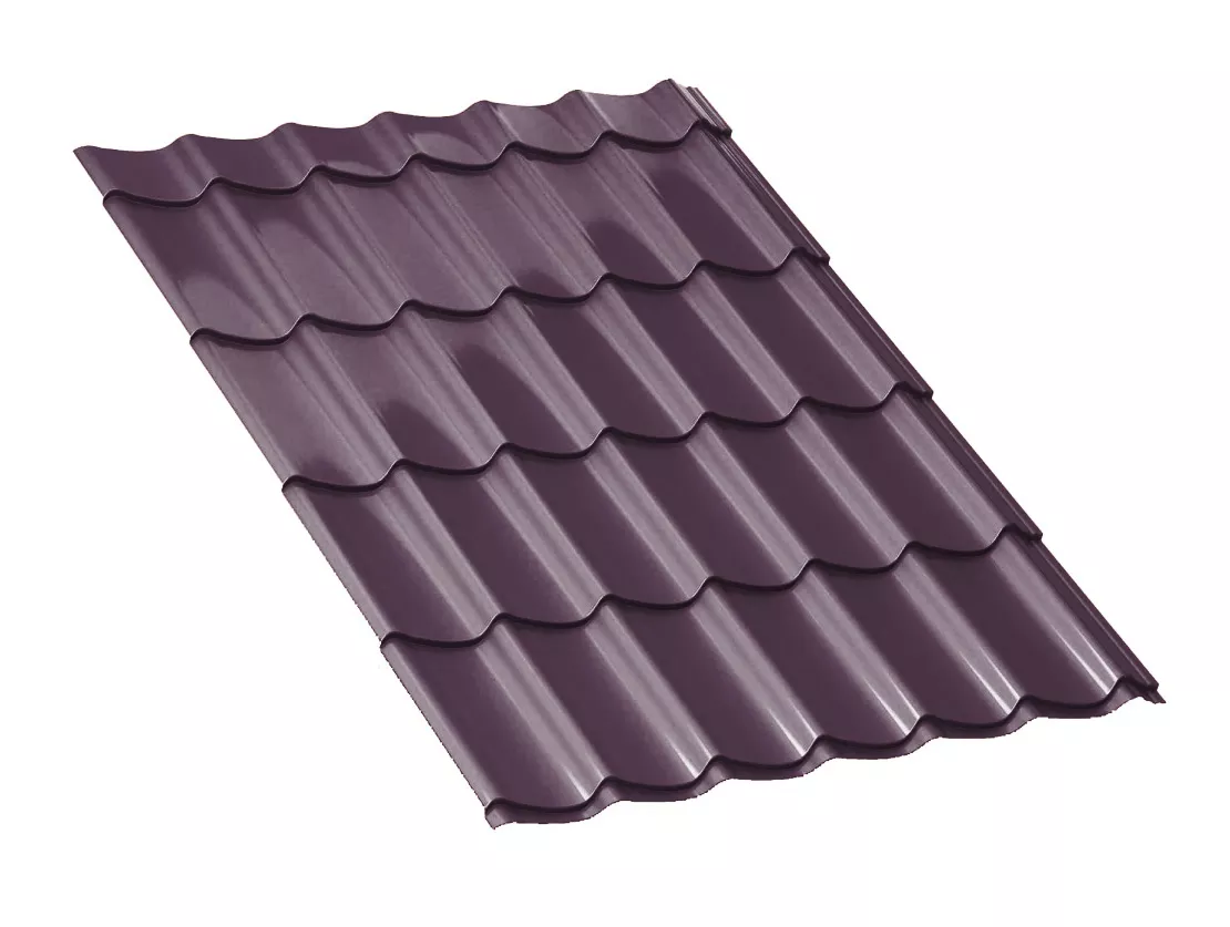 Металлочерепица Ламонтерра VALORI 0.5 мм Violet Тёмно-фиолетовый купить в краснодаре