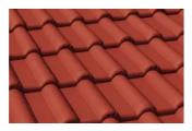 Цементно-песчаная минеральная черепица Braas Франкфурт вишня – Купить оптом и в розницу