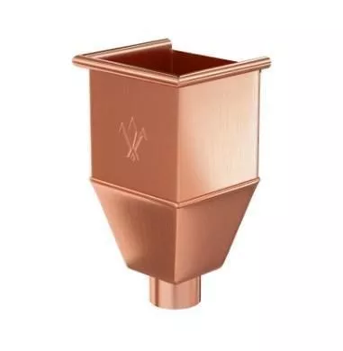 Воронка водосборная удлинённая (125/90) Аквасистем (медь) купить в краснодаре