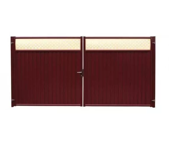 Ворота Estet Plus 2,0х3,6 прямоугольный фланец 230х230 RAL 3005/1014 GL купить в краснодаре