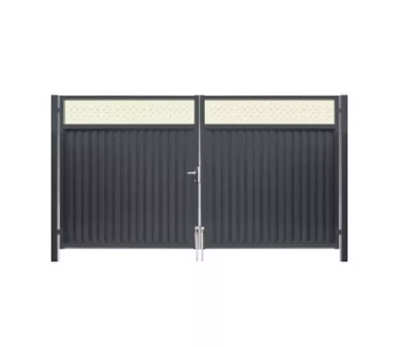 Ворота Estet Plus 2,0х3,6 RAL 7024/7024 Мокрый асфальт GL купить в краснодаре