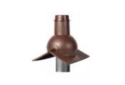 Выход канализации коньковый Krovent Pipe-cone коричневый – Купить оптом и в розницу