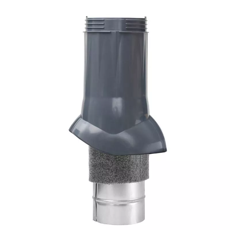 Выход вентиляционный изолированный 125/160 мм, RAL 7024 купить в краснодаре