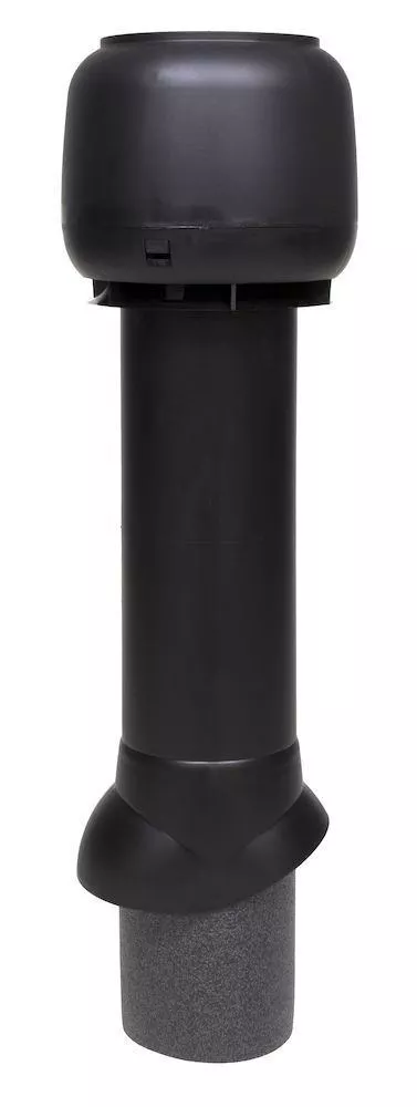 Выход вытяжки 125х160х700 ИЗ черный с колпаком купить в краснодаре