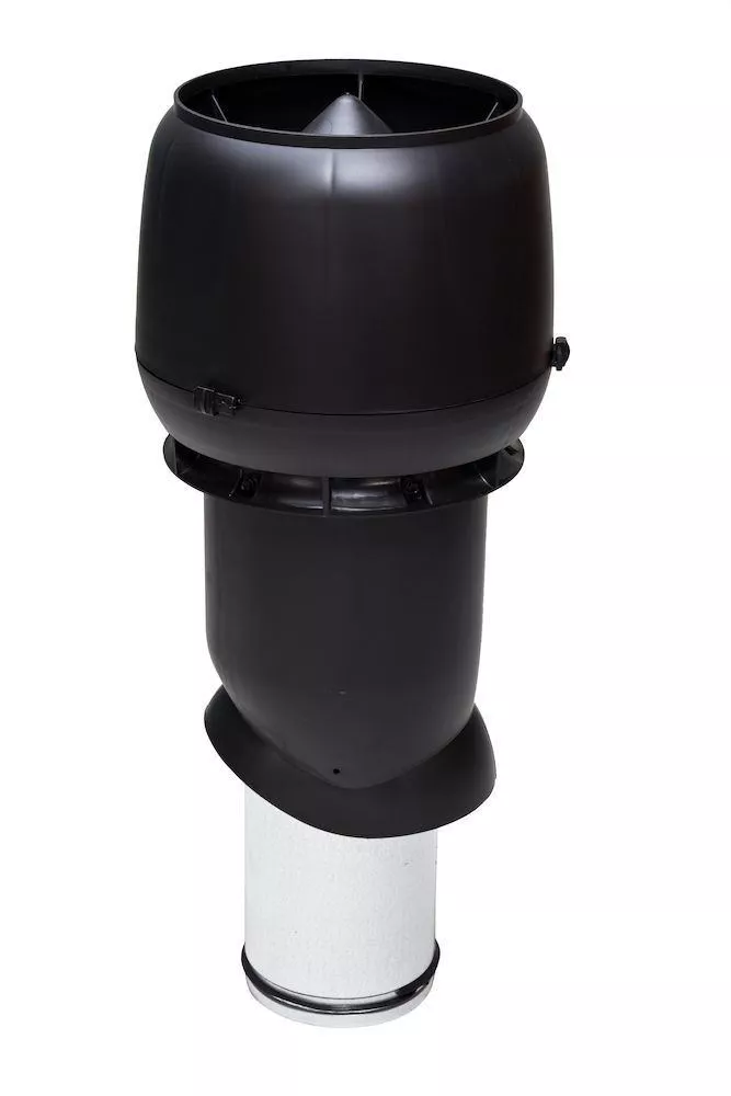 Выход вытяжки 160х225х500 ИЗ черный с колпаком купить в краснодаре