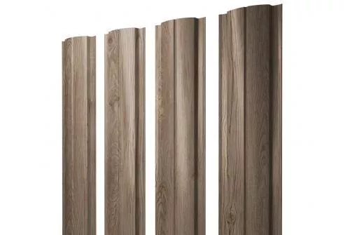 Штакетник Grand Line Slim Полукруглый 0,45 Print Elite White Wood Беленый дуб купить в краснодаре