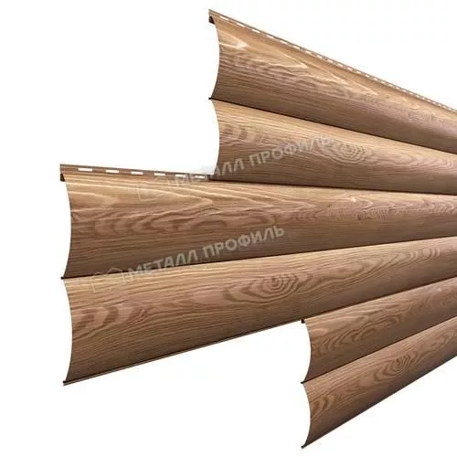 Сайдинг МЕТАЛЛ ПРОФИЛЬ Woodstock-Н-28х330 (ECOSTEEL_T-01-Кедр-0.5) купить в краснодаре