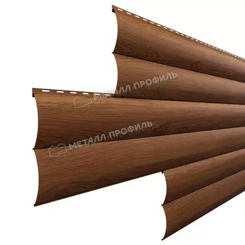 Сайдинг МЕТАЛЛ ПРОФИЛЬ Woodstock-Т-28х330 (ECOSTEEL_MA-01-МореныйДуб-0.5) купить в краснодаре
