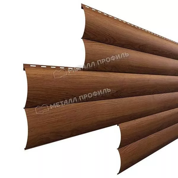 Сайдинг МЕТАЛЛ ПРОФИЛЬ Woodstock-Н-28х330 (ECOSTEEL_MA-01-МореныйДуб-0.5) купить в краснодаре
