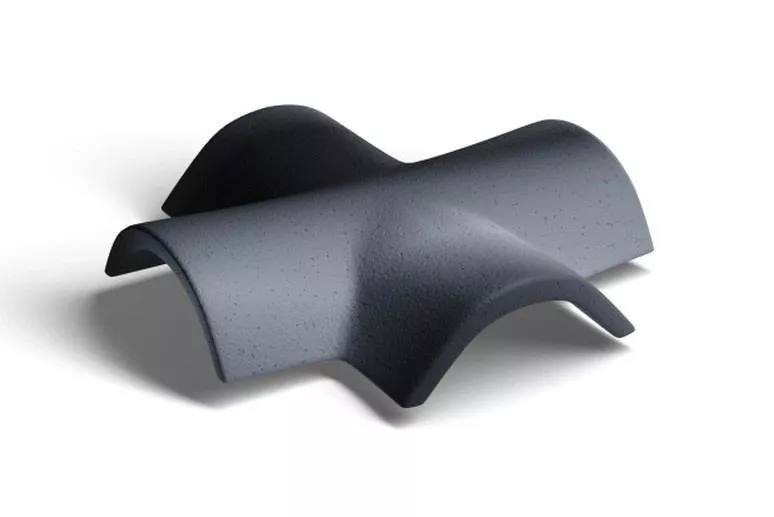 Х-образная черепица Kriastak. Цементно-песчаная. Antik. Графит купить в краснодаре