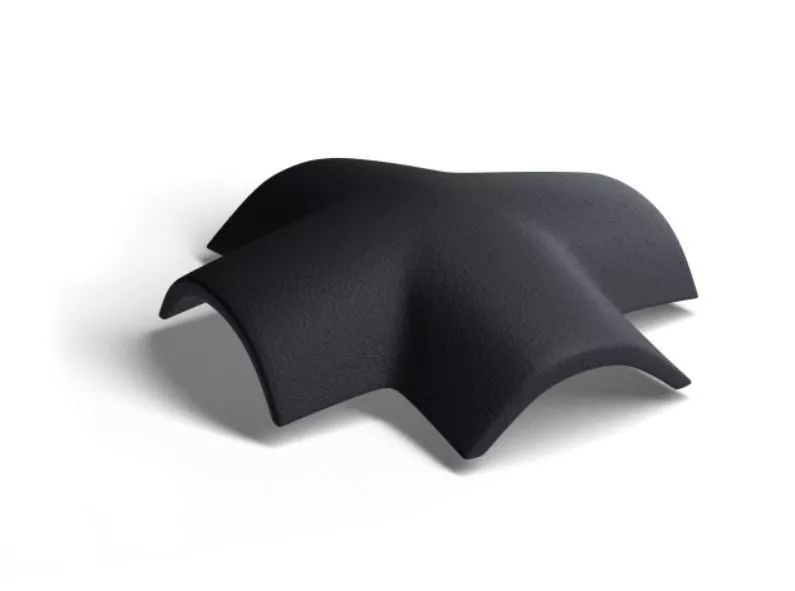 Х-образная черепица Kriastak. Цементно-песчаная. Classic Черный купить в краснодаре