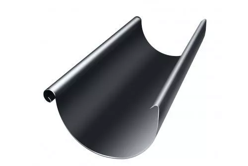 Желоб полукруглый Optima Grand Line 125 мм 3 м RAL 7024 Мокрый асфальт купить в краснодаре