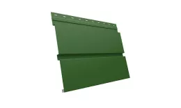 Металлический сайдинг Grand Line Квадро Брус PE 0,45 мм RAL 6002 Лиственно-зеленый купить в краснодаре