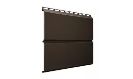 Металлический сайдинг Grand Line ЭкоБрус Drap 0,45 мм RAL 8019 Темно-коричневый купить в краснодаре